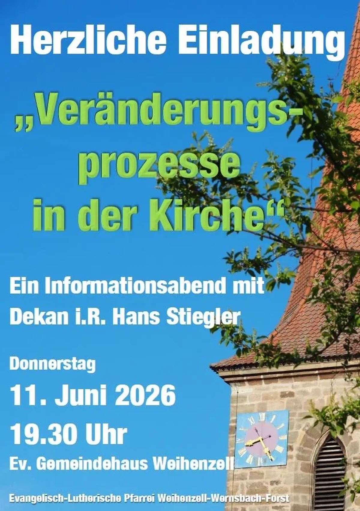 Gemeindeabend in Weihenzell Veränderungsprozesse in der Kirche